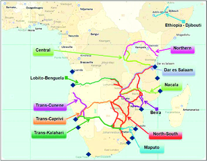 Southern-Africa-transport-corridors-and-major-ports-Source-Preparatory-Survey-for